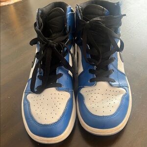 Nike Blue and White Sneakers High-Top Design